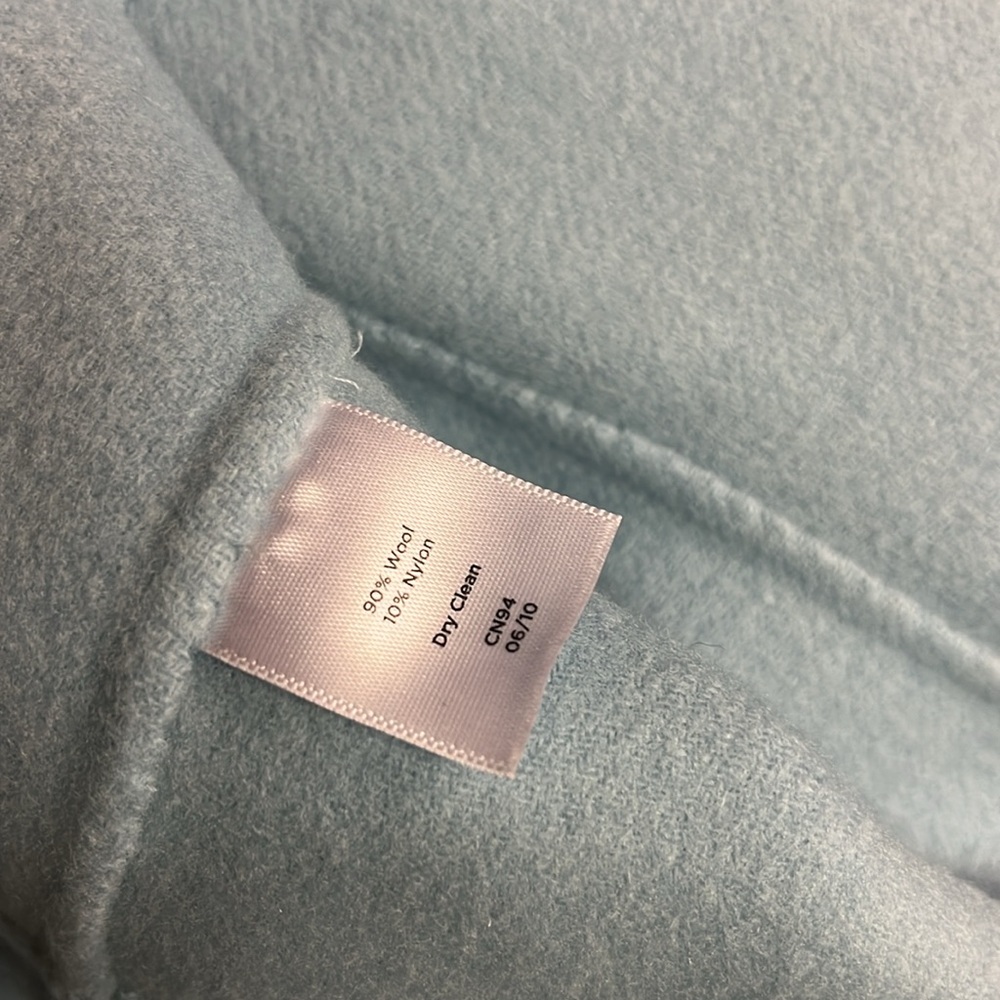NWT Talbots Pastel Blue Ruffle Front Grace Fit Wool Jacket - Picture 16 of 16
